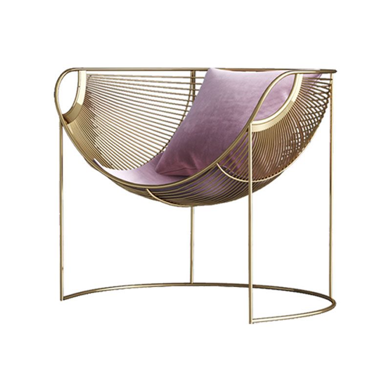 Nordic Style Metal Dining Room Chair Velvet Dining Chair for Restaurant Use