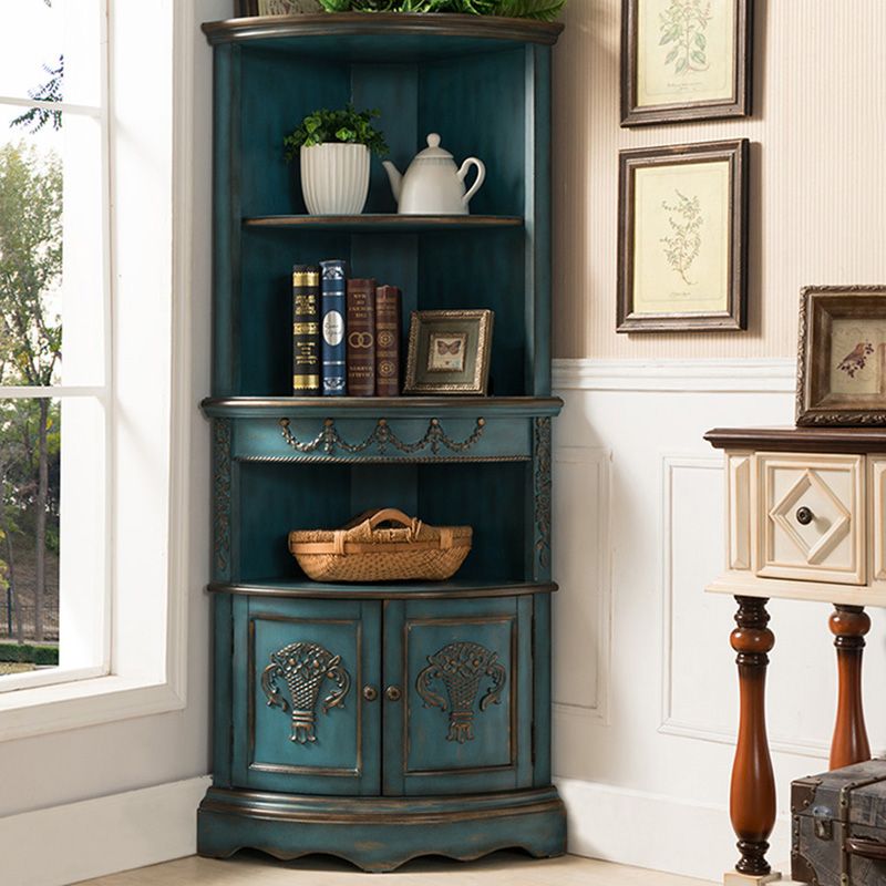 Triangular Wood Accent Cabinet Industrial 2 - Door Accent Cabinet