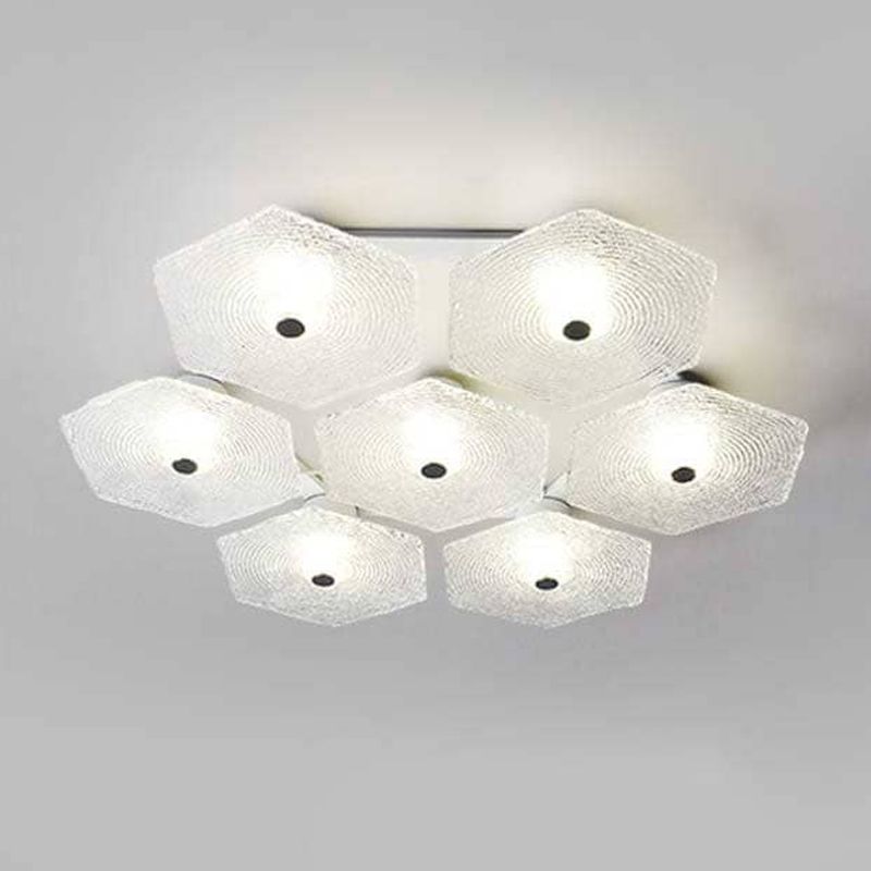 Modernism Flush Mount Glass Ceiling Light Fixture for Living Room