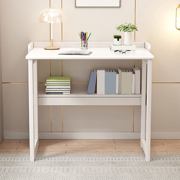 Writing Desk Folding Kids Desk and Chair Set with Storage Shelf