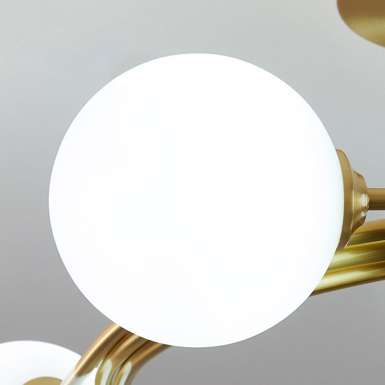 Burbujas de lámpara de montura semi descarga de montura de vidrio contemporáne