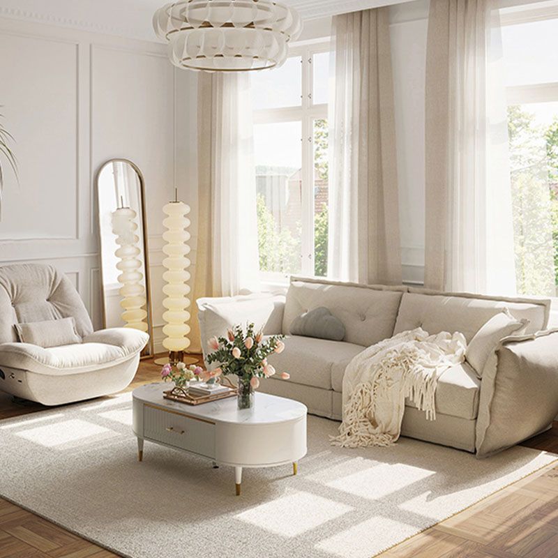 Pillow Top Arm Loveseat Stain Resistant Sofa with Tufted Back