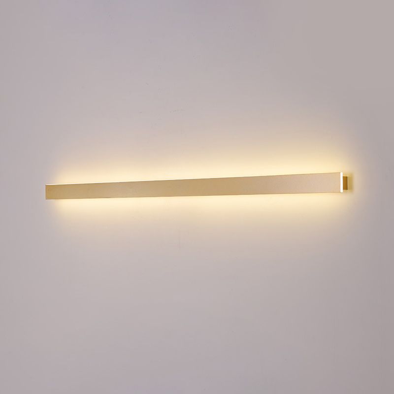 Lámpara de letrero de luz de luz lineal simple lámpara de mecanismo de metal en oro, blanco/cálido/luz natural