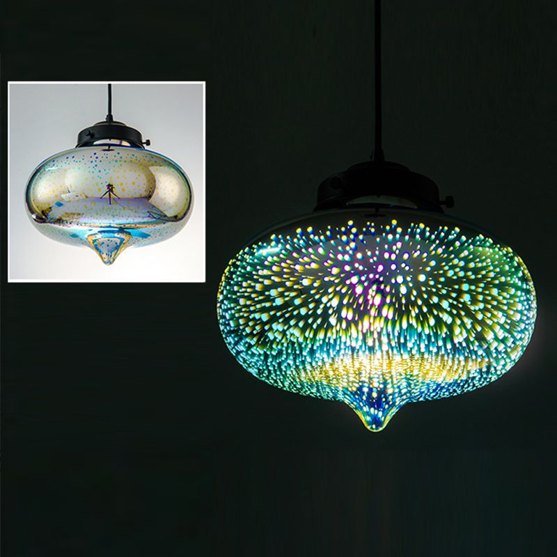 Modernista 1 bulbo de vidrio Kit de luz de vidrio blanco