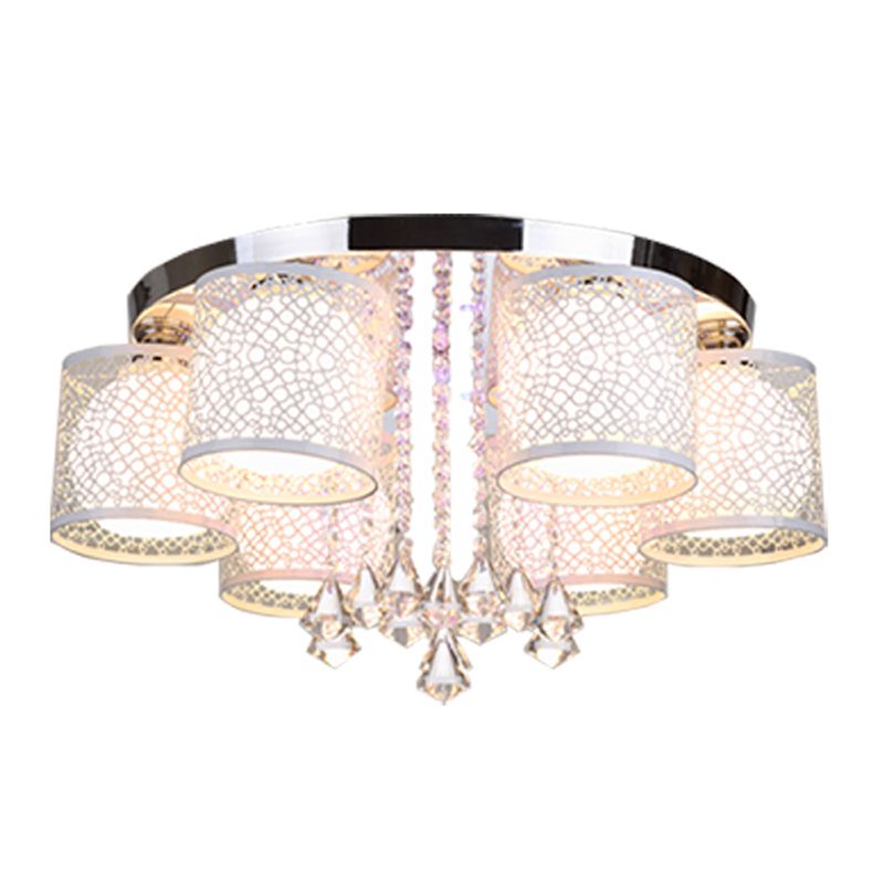 Globe Semi Flush Lamps Luminaire semi-encastré moderne multi-lumière avec abat-jour en verre blanc