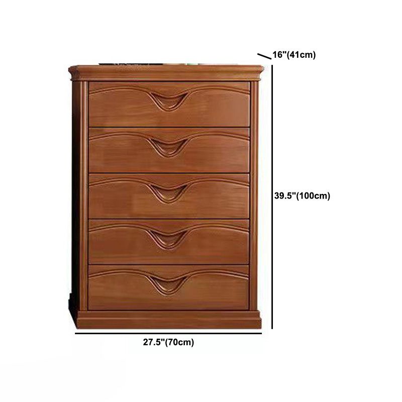 Brown 16.14" Wide Modern Accent Chest Wooden Chest with Drawers