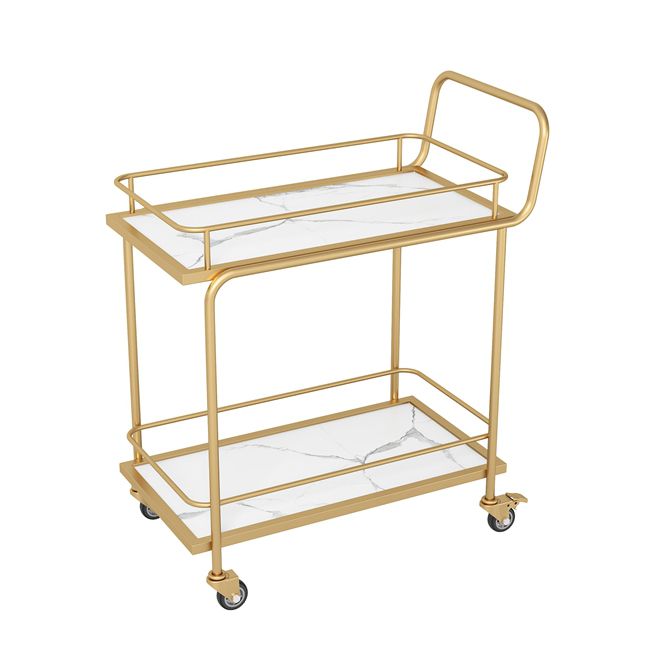 33.86" High Rolling Contemporary Style Prep Table Metal Prep Table