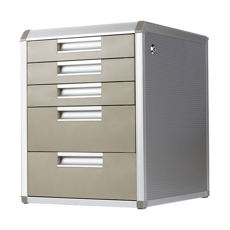 Modern Metal Lateral Cabinet Silver Drawers File Cabinet for Home or Office