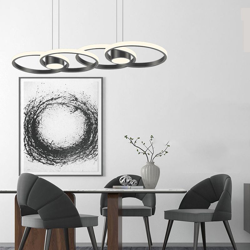 Idées d'éclairage d'île de forme de cercle