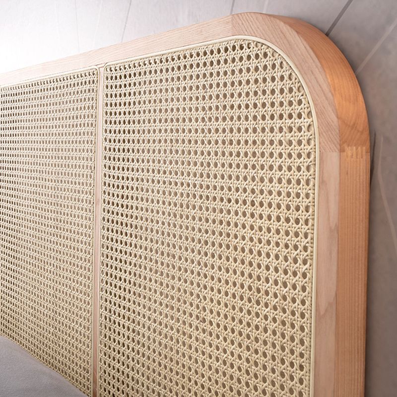 Wicker & Rattan Standard Bed Tropical Bed Frame With Custom Gold Legs