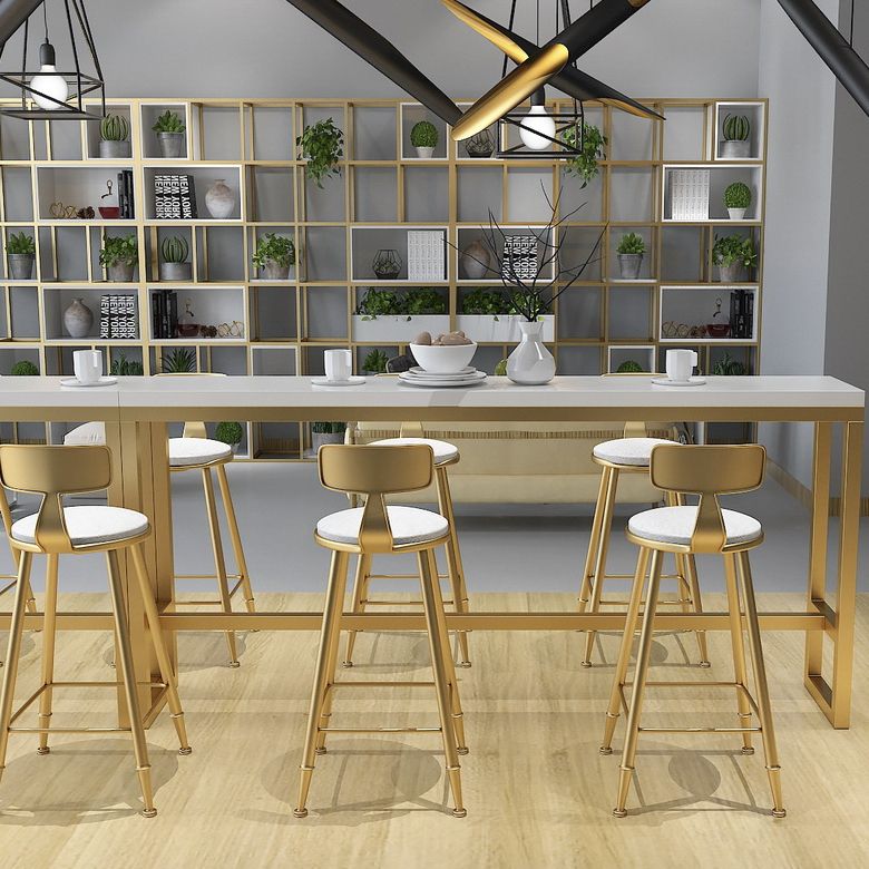 Mesa de comedor de la altura de la altura del rectángulo de caballete