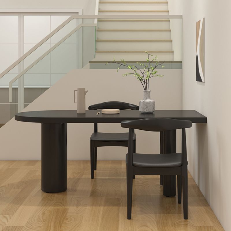Table à forme libre contemporaine en bois massif table en bois massif pour salle à manger