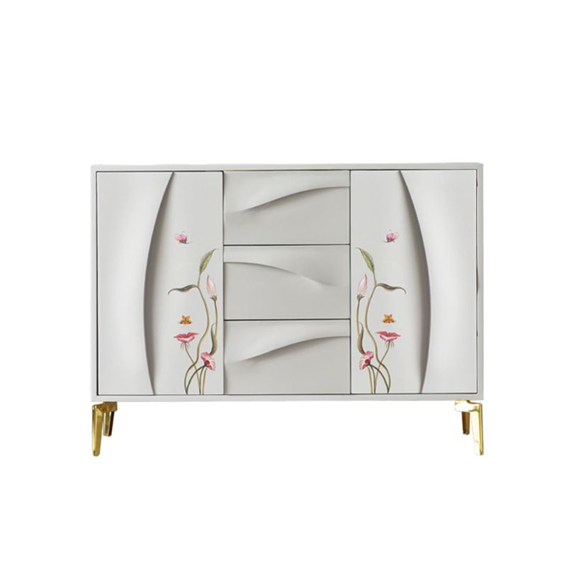 Classic Glam Horizontal Combo Dresser Wood Storage Chest Dresser for Bedroom