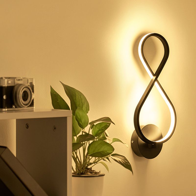 Modern Creative LED Wall Lamp Aluminium Linear Wall Sconce with Acrylic Shade