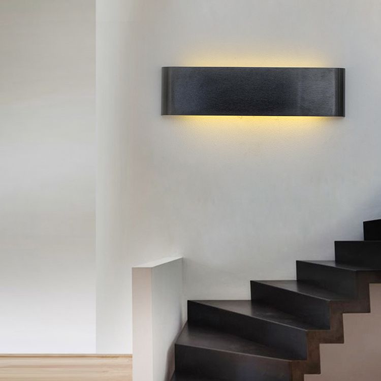 Modern Minimalist in stile minimalista rettangolo montato a parete lampada montata su un illuminazione montata in alluminio per camera da letto
