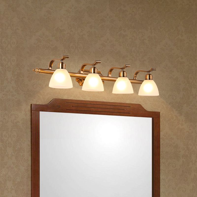 Glass Bronze Wall Sconce Lighting Conical Minimalistic Wall Mounted Light Fixture