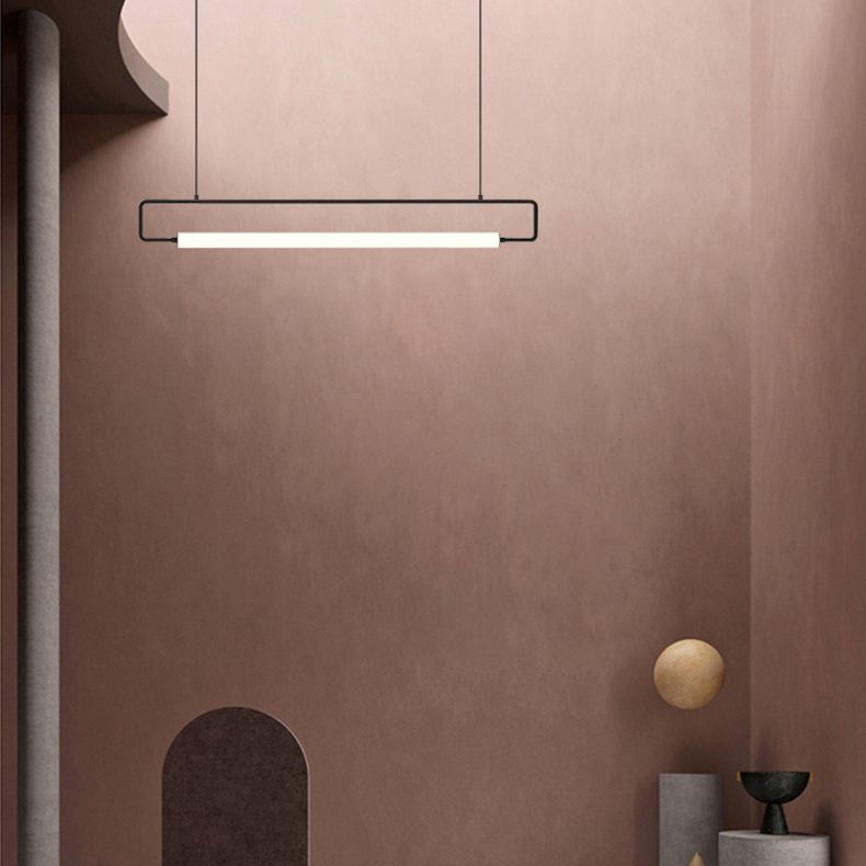 1 lustre linéaire luminaire lumières pendantes modernes éclairage métallique île