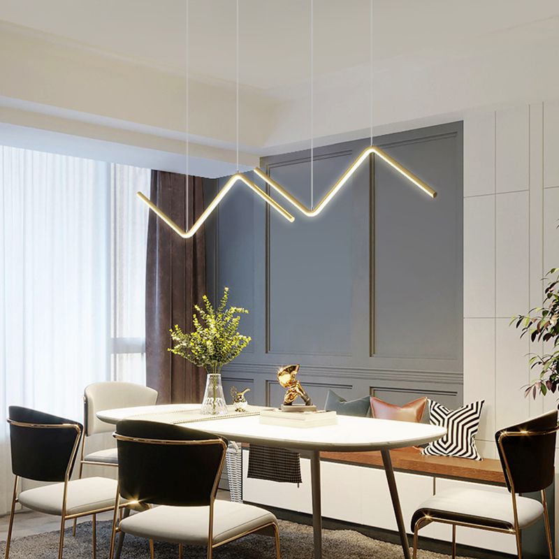 Contemporary Island Light Linear Iron 1 Light Island Chandelier Lights
