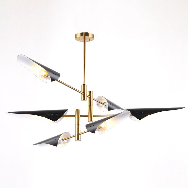 Metalen kroonluchter verlichtingsarmatuur postmoderne kroonluchter hanger licht voor zitkamer