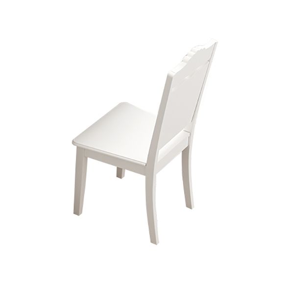 Contemporary Sintered Stone Kitchen Dining Set White Standard Dining Set with 4 Legs Base