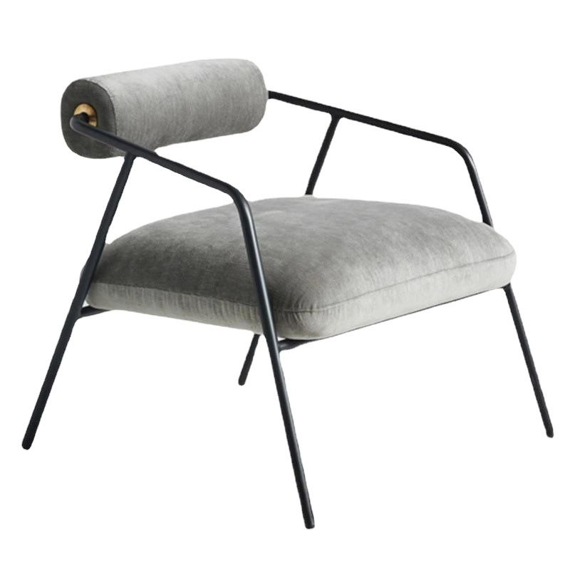 Solid Color Side Chair Sloped Arms Include Chair for Living Room