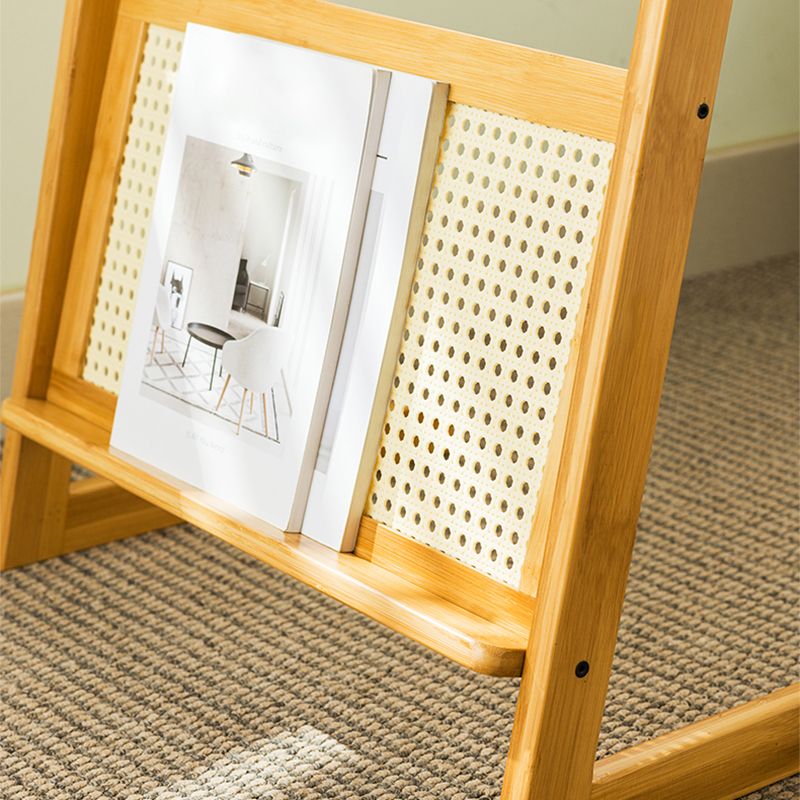 Rustic Rectangular Side Table Abstract 21.65 inch Wide End Table