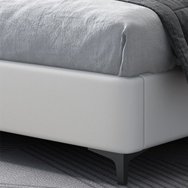 Glam Solid Wood Solid Color Mattress Included with Scooped Headboard Standard Bed