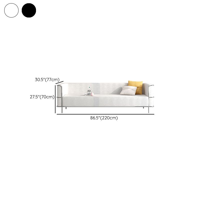 Tight Back Settee Stain Resistant Solid Color Sofa for Living Room
