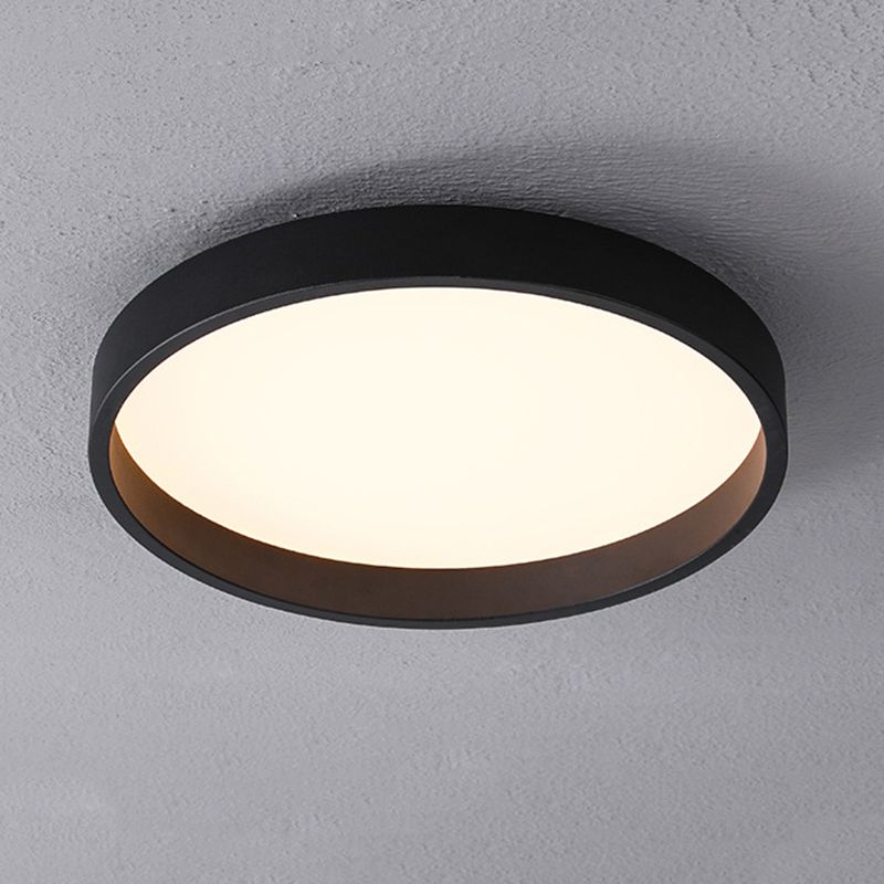 Circulaire Acrylique DEL Flush Mount in Modern Concise Style Wrought Iron Ceiling Light for Living Room