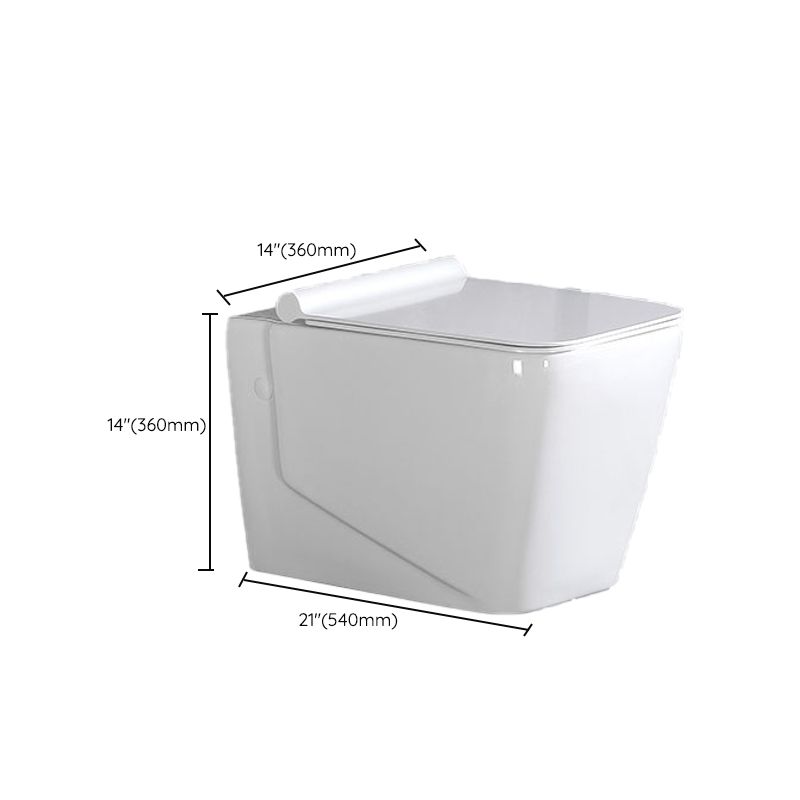 Modern Ceramic Flush Toilet Wall Hung White Toilet Bowl for Washroom