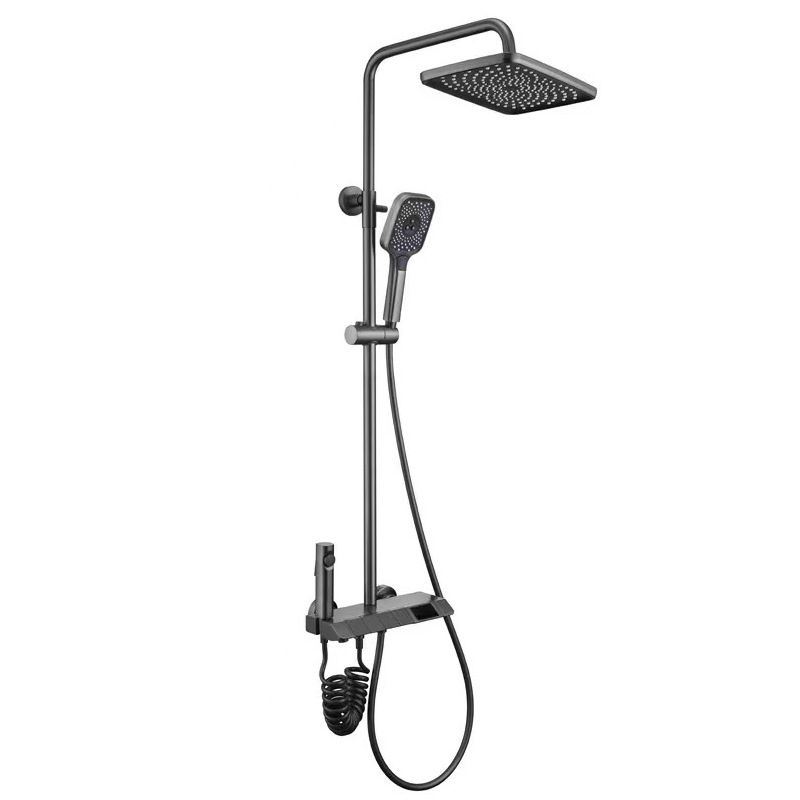 Adjustable Spray Pattern Shower System Brass Wall Mounted Shower Combo