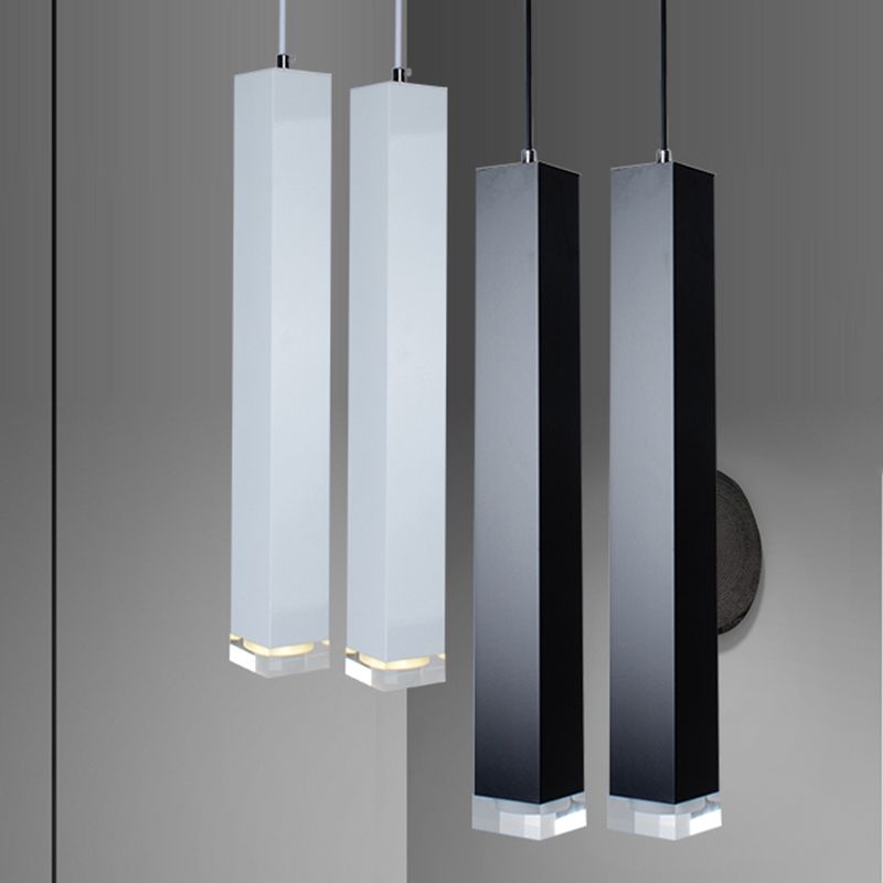 Modern Style Linear Hanging Light Metal 1 Light Pendant Lamp for Dining Room