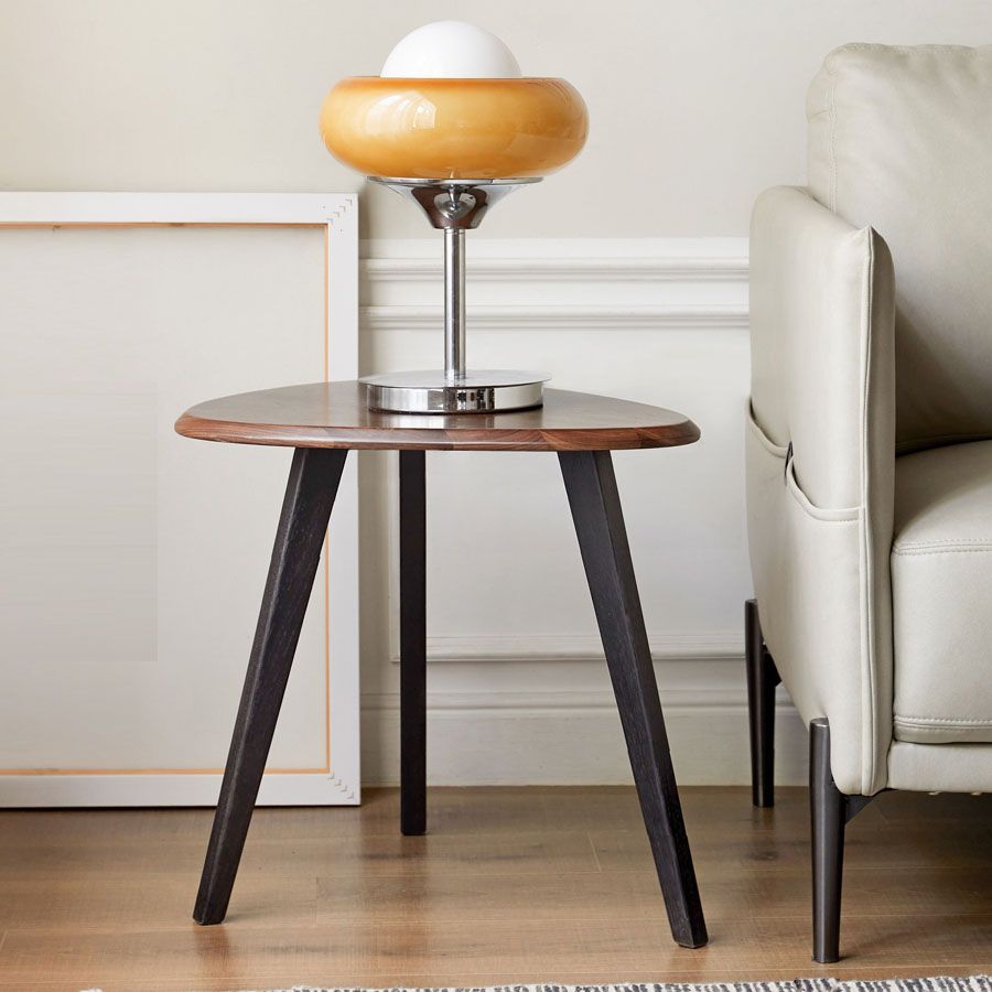 3 Legs Coffee Table Wood Geometric Coffee Coffee or End Table