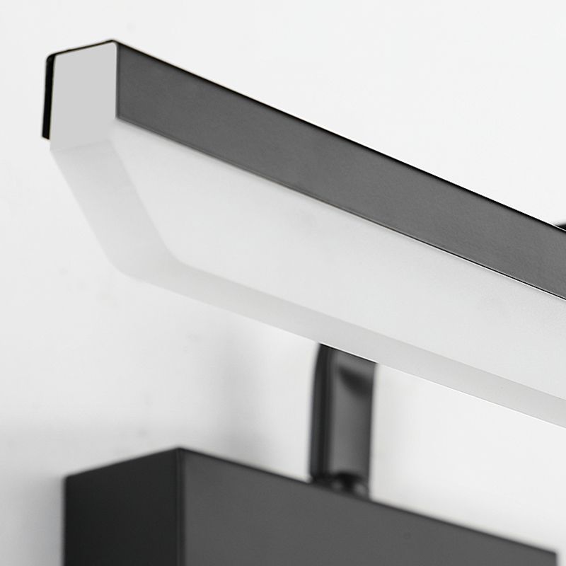 Mirror de miroir linéaire en métal lumières murales modernes 1 montage mural de tête pour les toilettes