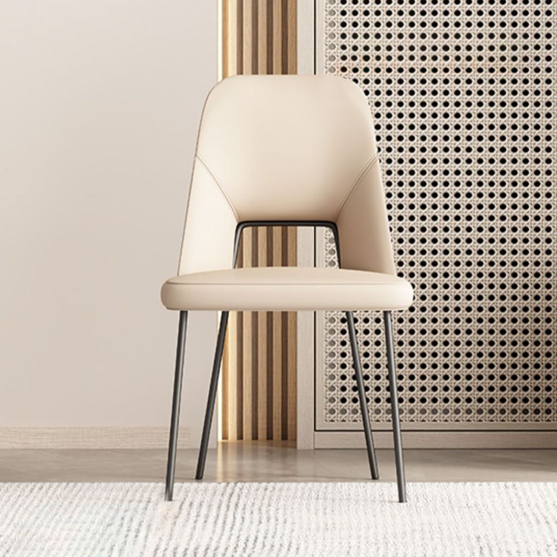 Nordic 1/3/4/6/7 Pieces Dining Set Sintered Stone Rectangle Table with Leather Chairs