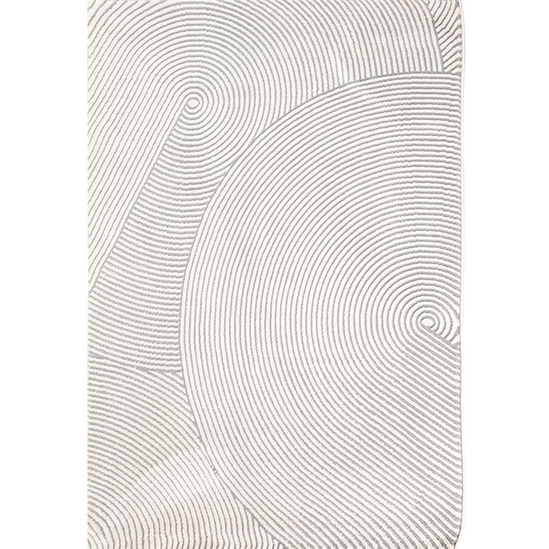 Modern Living Room Carpet Gray Polyester Indoor Rug Anti-Split Backing Rug