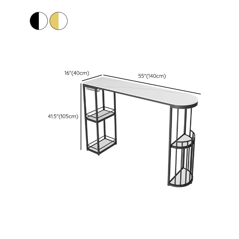 Glam Style Stone Specialty Bar Stool Table Table for Living Room