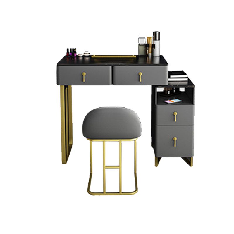 Bedroom Make-up Vanity 33.46" L Glam Dressing Table with 4 Drawers
