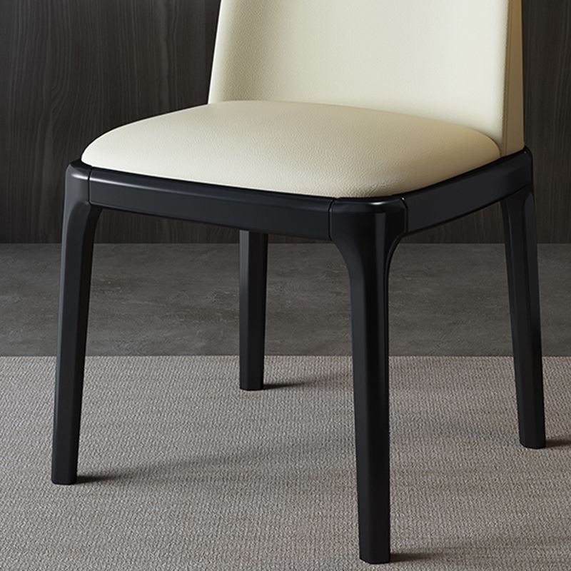 Wood Industrial Style Side Chair Armless Home Dining Side Chair