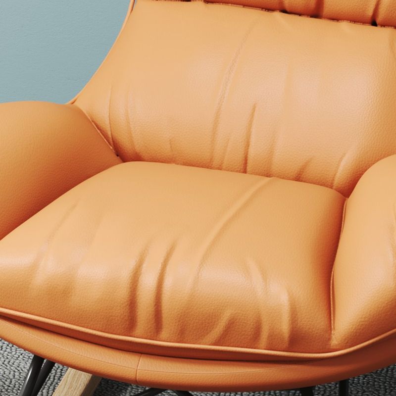 Modern Cushions Rocker Chair Metal Frame Dirt Resistant Spindle Rocker Chair