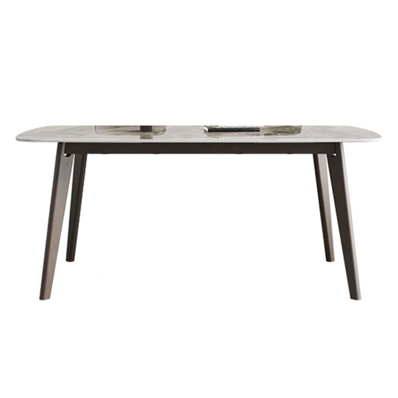 Rectangle Dining Table Oak Solid Wood Base Dining Table with 4 Legs