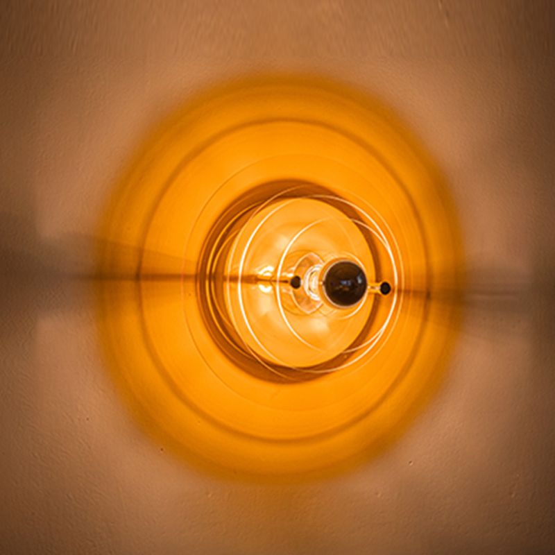 Creative Postmodern Round Sconce Lamp Acrylic 1-Light Staircase Wall Light Fixture