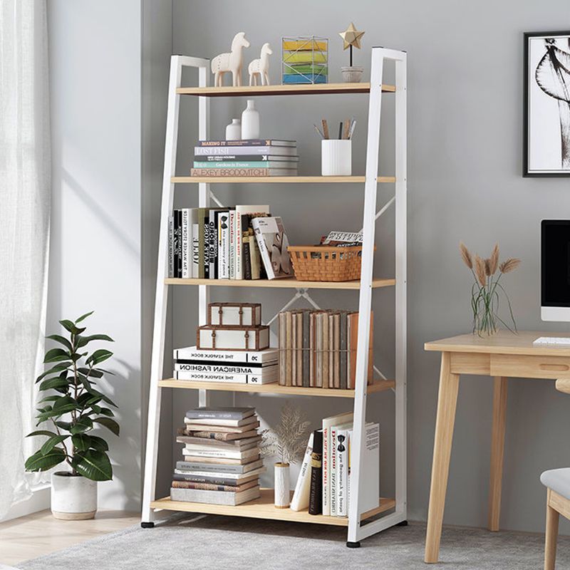 11.8" Wide Ladder Book Shelf Contemporary Style Home Metal Bookshelf