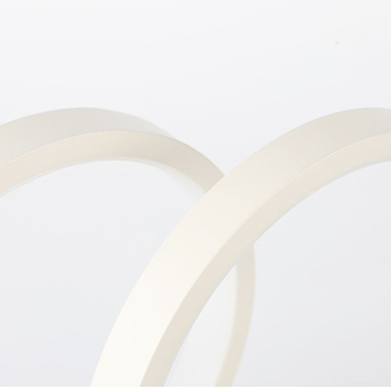 2-Lights Metal Semi Flush Mounted Ceiling Led Lights Modern Style Geometric Ceiling Flush