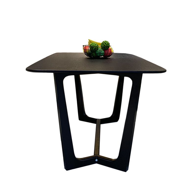 Rectangle Dining Table Sintered Stone Dining Table with Trestle Base