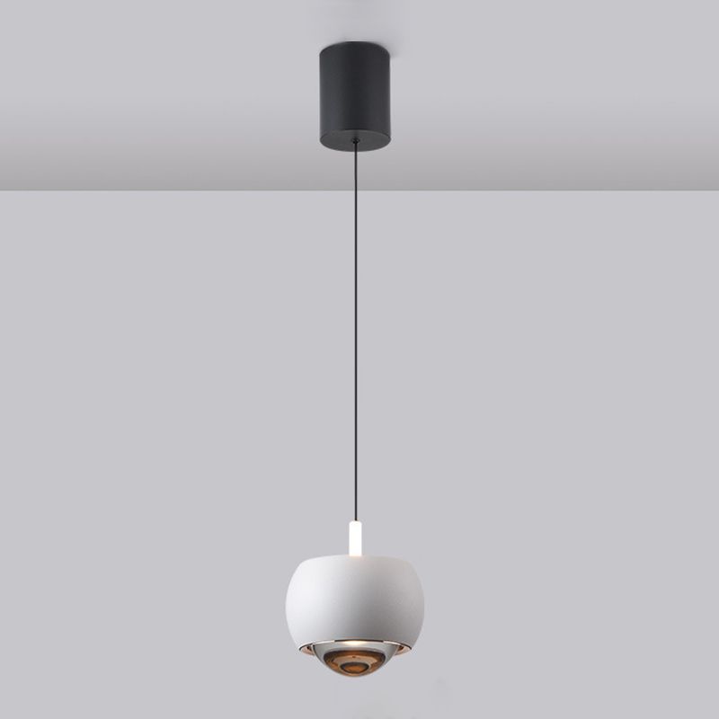 Round Metal Hanging Pendant Light Nordic LED Suspension Pendant Light