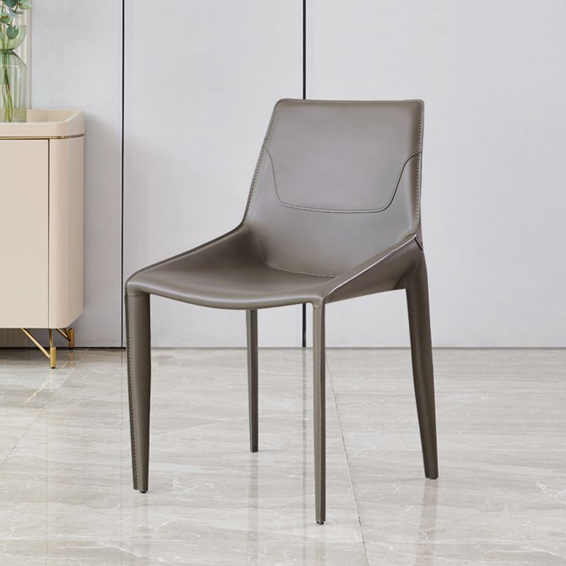 Upholstered Dining Armless Chairs Faux Leather Kitchen Dining Chairs