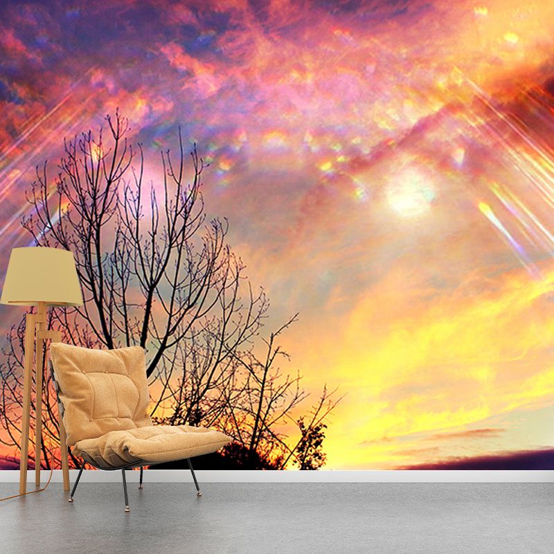 Modern Photography Mural Wallpaper Colorful Sky Living Room Wall Mural