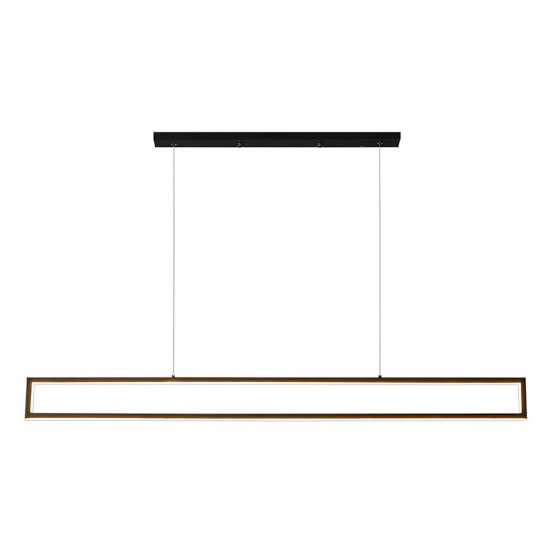 39.3 pulgadas de longitud Rectangular LED Light Light Acrylic Acrylic Simplicity Style Lámpara suspendida para sala de estar