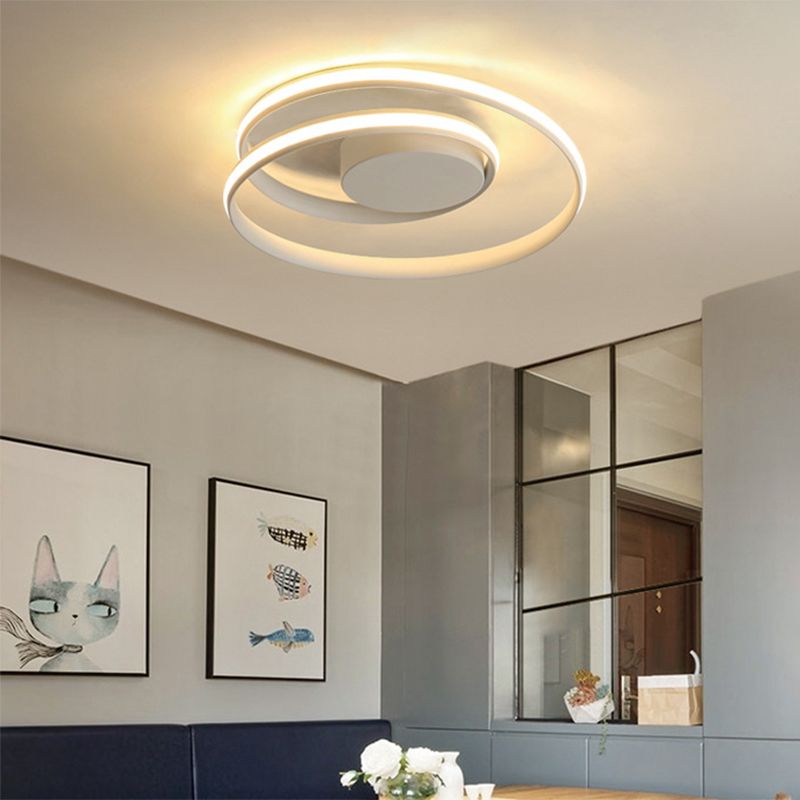 Seamless Curve Schlafzimmer-Deckenbeleuchtung, Aluminium, minimalistische LED-Einbauleuchte